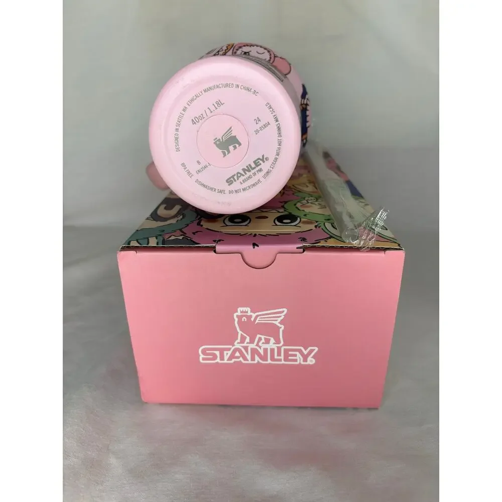 Custom Labubu Pink Stanley Quencher 2.0 Tumbler 40 oz - Picture 3 of 9